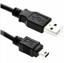 Image of Mini USB Cable Charger Lead A to 5 Pin Mini B Sync Charge 0.5m 1m 2m 3m 5m