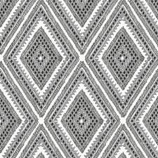 Image of SALE A Street Pacifica Zaya Bohemian Black & White Geometric Wallpaper FD26012
