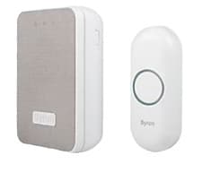 Image of Byron DBY-22321 Battery-Powered Wireless Doorbell White/Grey