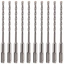 Image of 10 Pack x SDS Plus Masonry Drill Bit + Tungsten Carbide Tip For Brick Stone Etc