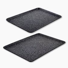 Image of Scoville Neverstick 2-Piece Non-Stick Baking Tray Bundle, 35cm & 38cm Oven Trays