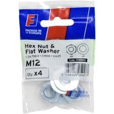 Image of ForgeFix FPKNW12 Nut & Washer M12 ForgePack 4