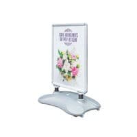 Image of Deflecto A1 Water Based Pavement Display Board with Snap Frame Silver PPA100S