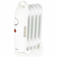 Image of WL43002YW 5 Fin Oil Filled Radiator with Adjustable Thermostat 650W, White