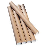 Image of Postal Tube 450x76mm Brown Kraft (12 Pack) PT-076-15-0450