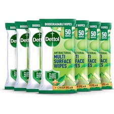 Image of Dettol Antibacterial Cleansing Surface Biodegradable Wipes Choose Your Style