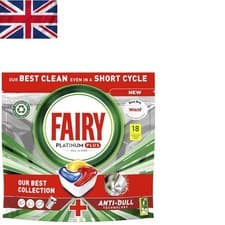Image of All-In-One Dishwasher Tablets - 18 Pack with Anti-Dull Technology & Lemon Scent