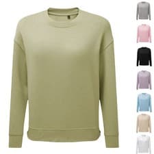 Image of Womens Ladies Sweatshirt Side Zip Crew Neck Pullover Sweat Top Jumper 2XS - 4XL