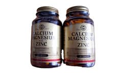 Image of Solgar Calcium Magnesium Plus Zinc Tablets - 2 Packs of 100