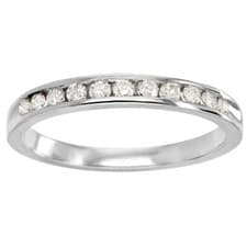 Image of 9ct White Gold 0.25ct Diamond Channel Set Half Eternity Ring TH0103246 P