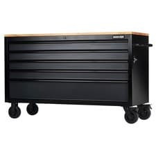 Image of BUNKER 5 Drawer Grey Workbench Roller Tool Cabinet W 1549x H 974 x D 584mm 28343