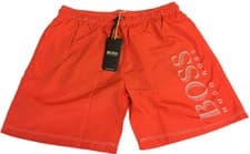 Image of HUGO BOSS BRAND NEW INNER LINEN NET DOT LOGO SWIM SHORTS