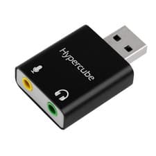 Image of USB To 3.5mm Double Jack Audio Adapter Headphone Microphone Sound Card DAC