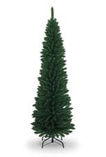 Image of Slim Christmas Tree Pencil Pine Artificial Bushy XMAS Decoration 4/5/6/7/8FT UK