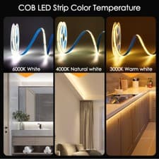 Image of 5/10M DC24V COB LED Strip RA90 High Density Flexible 3000K 4000K 6000K LED Tape