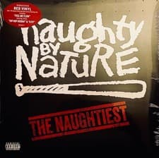 Image of NAUGHTY BY NATURE " THE NAUGHTIEST " SEALED EURO LP ** RED VINYL ** O.P.P. HIP