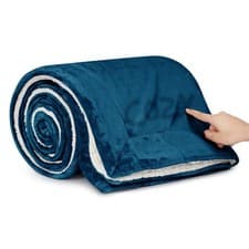 Image of 480 GSM Sherpa Blanket Luxury Heavy Warm Faux Fur Mink Sofa Bed Fleece Throw UK