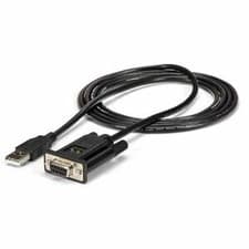 Image of Startech 6Ft 1.8M 1-Port Usb To Serial Rs232 Adapter Ftdi Db9 Serial Dce Adapter