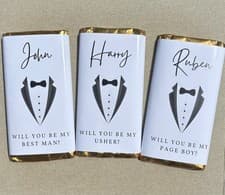 Image of Will you be my Best Man? Choclate wrapper, proposal, Usher? Page Boy?