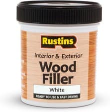 Image of RUSTINS Acrylic Wood Filler, White, 400g - Multi-Purpose Wood Repair Compound f