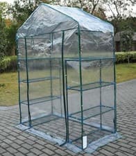 Image of Outsunny Steel Frame Polytunnel Greenhouse-Deep Green 01-0482