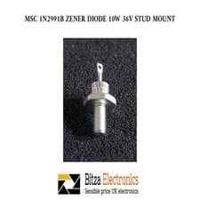 Image of MSC 1N2991B ZENER DIODE 10W 36V Stud Mount Zener Diode Metal Package