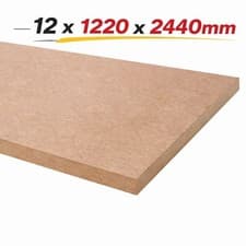 Image of 12mm MDF Sheet 2440 x 1220mm - Smooth Furniture Grade Interior Joinery Board