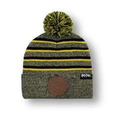 Image of Harry Potter Beanie Hufflepuff Striped Pom Hat Multicolour