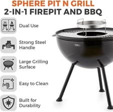 Image of Tower 2 in 1 BBQ and Firepit T978512 Brand New, Get it cheap before summer hits.