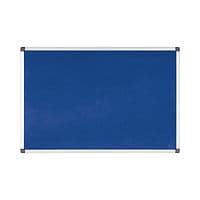 Image of Bi-Office Aluminium Trim Felt Notice Board 1200x900mm Blue FA0543170-999