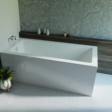 Image of Cheap White Acrylic Single Ended Bath 1650 x 700 Bath 5mm -No Tap Holes