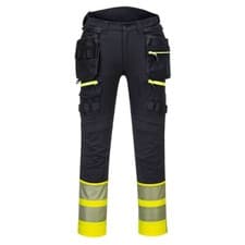 Image of Portwest DX4 Hi-Vis Detachable Holster Work Trousers Class 1 Safety Pants DX445