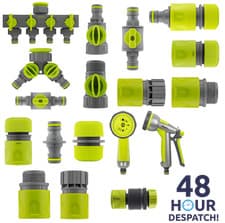 Image of Garden Hose ALL Connectors Fittings Universal Standard Hozelock Compatible Lime