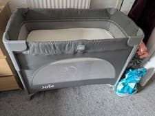 Image of Joie Grey Flannel roomie Bedside Crib - BNIB - Birth to 9kg Co-sleeper cot bed