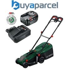 Image of Bosch Rotak 18V-34 Cordless Lawnmower Lawn Mower 34cm 1 x 4.0Ah Battery Charger