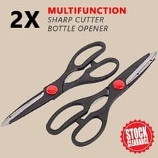 Image of 2PC Kitchen Scissors Shears Heavy Duty Household home office scissors sharp safe