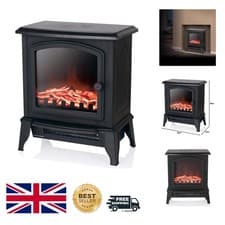 Image of Elegant WL46021 Compact Electric Stove with LED Flame - 2000W Safety Design