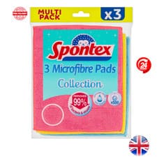 Image of Spontex Microfibre Pads, 3 Count (Pack of 1)