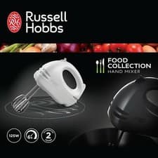 Image of Russell Hobbs Food Collection Electric Hand Mixer│White│6 Speed│125W│14451│InUK