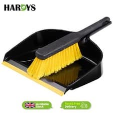 Image of Large Heavy Duty Dustpan and Brush Wide Dust Pan Cleaning Sweeping Garden Set