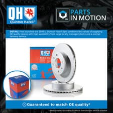 Image of 2x Brake Discs Pair Vented Front 241mm BDC5445 Quinton Hazell Set 517120X500 New