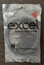 Image of Excel Cat5e Patch Lead U/UTP Unshielded LSZH/LSOH Blade Booted 3m Black Ethernet