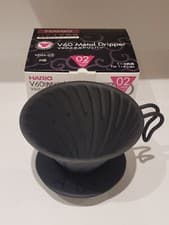 Image of Hario V60 02 Metal Coffee Dripper VDM-02-HSV Or VDM-02-MB 1-4 Cups Size 02