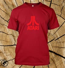Image of Atari Corporation Logo T Shirt TV Video Game Retro Tee