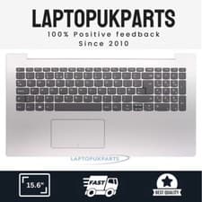 Image of New Replacement For Lenovo 5CB0R16565 Silver Palmrest Cover Keyboard Touchpad UK