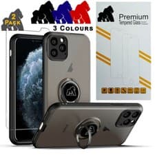 Image of iPhone X Glass Screen Protector and ShockProof Silicone Slim Case Shockproof