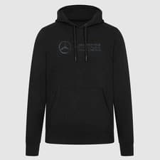 Image of Mercedes AMG Petronas F1 Team Mens Stealth Logo Hoodie | Black