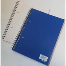 Image of Valuex ValueX A5 Wirebound Laminated Notebook Ruled 100 Pages Blue (Pack 5