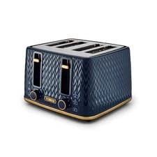 Image of Tower Empire Toaster Midnight Blue 4 Slice T20061MNB Defrost/Reheat 1600W