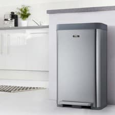 Image of XL Pedal Bin Wide Stainless Steel Rubbish Waste Recycling Dustbin in 3 Colours